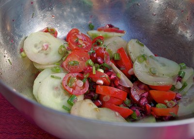 salade met granaatappel