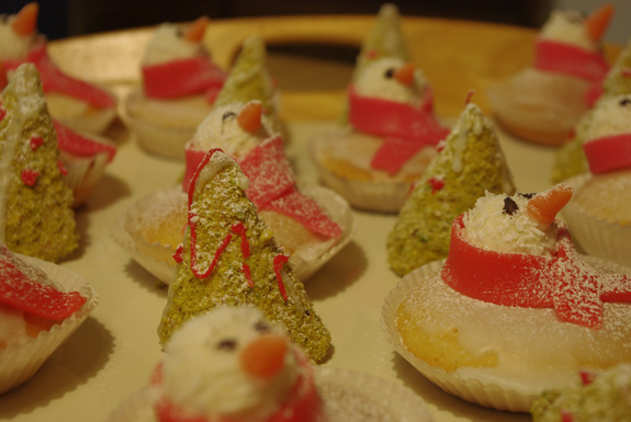 Kerstboom muffins